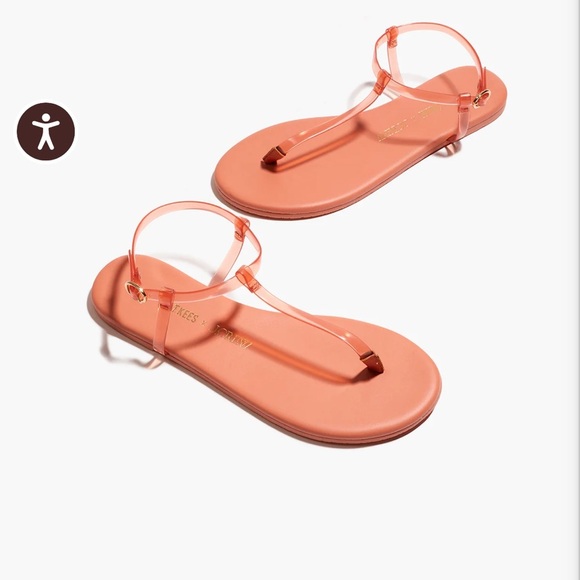 TKEES NEW Limited Edition * J. Crew Jelly sandals SZ 9 sun bleached Coral - Picture 3 of 12
